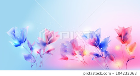 Beautiful abstract neon light watercolor floral design background. generative ai AIG32 104232368