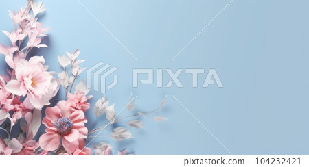 Beautiful abstract pink blue pastel floral design background. generative ai AIG32 104232421