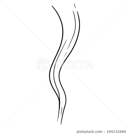 Doodle sketch style of smoke symbol drawn illustration for concept design. 104232666