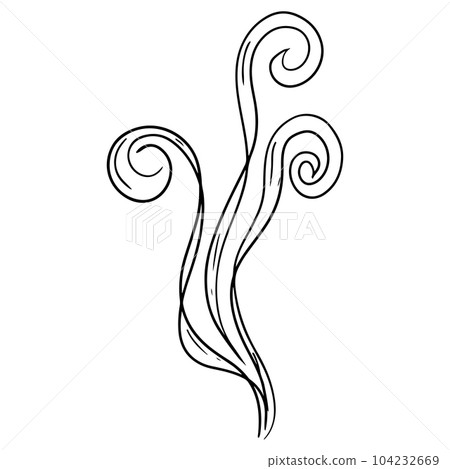 Doodle sketch style of smoke symbol drawn illustration for concept design. Doodle sketch style of smoke symbol drawn illustration for concept design. 104232669