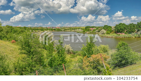 Alexandrovskoye reservoir near the Eco park New Vasyuki in Odessa, Ukraine. 104233754