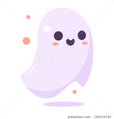 Hand Drawn cute ghost in flat style 104234192