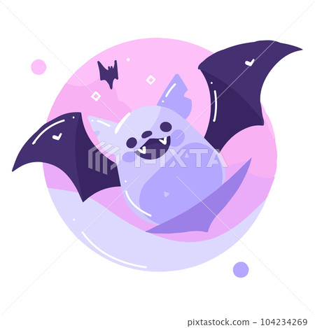 Hand Drawn cute bat in flat style Hand Drawn cute bat in flat style 104234269