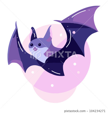 Hand Drawn cute bat in flat style Hand Drawn cute bat in flat style 104234271