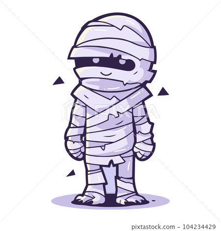 Hand Drawn cute mummy in flat style Hand Drawn cute mummy in flat style 104234429