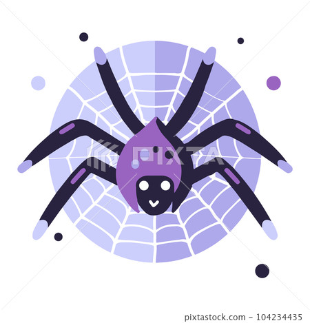 Hand Drawn cute spider in flat style Hand Drawn cute spider in flat style 104234435