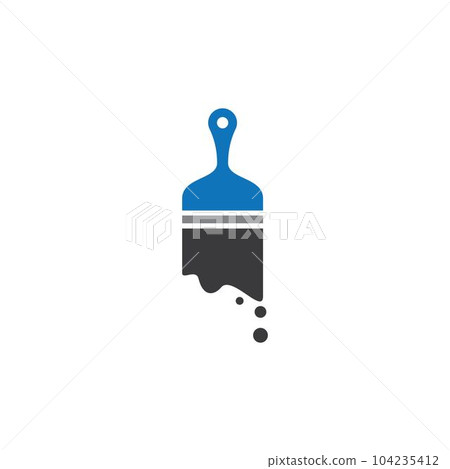 Paintbrush logo vector icon Paintbrush logo vector icon 104235412