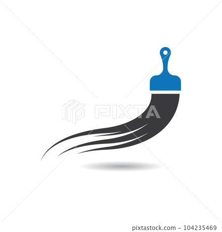Paintbrush logo vector icon Paintbrush logo vector icon 104235469