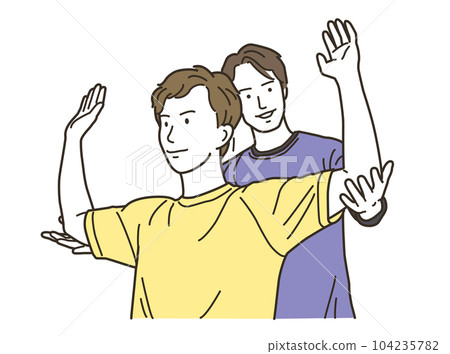 Male physiotherapist doing sports manipulative massage 104235782