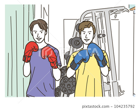 Young men who do martial arts (looking at the camera) Young men who do martial arts (looking at the camera) 104235792