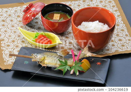 Ayu salt-grilled set meal plan Ayu salt-grilled set meal plan 104236619
