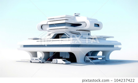 3D futuristic sci-fi white city architecture with organic skyscrapers, for science fiction or fantasy backgrounds, Abstract building, Generative AI illustration 3D futuristic sci-fi white city architecture with organic skyscrapers, for science fiction or fantasy backgrounds, Abstract building, Generative AI illustration 104237422