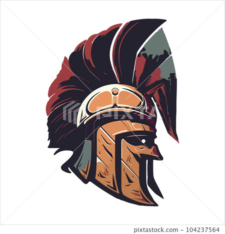 Gladiator logo design. Spartan Warrior sport team symbol. Eps10 vector illustration for print 104237564