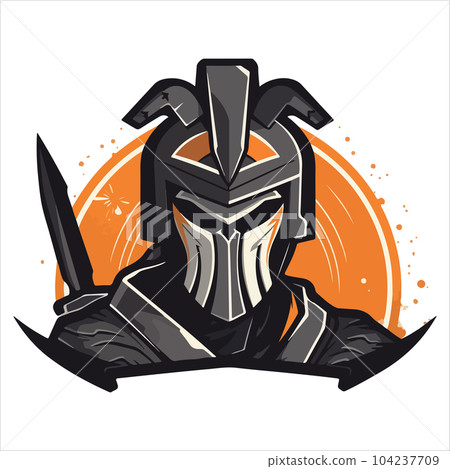 Gladiator logo design. Spartan Warrior sport team symbol. Eps10 vector illustration for print Gladiator logo design. Spartan Warrior sport team symbol. Eps10 vector illustration for print 104237709
