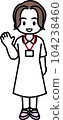 Female nurse raising one hand 3 104238460