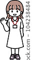 Female nurse raising one hand 4 104238484