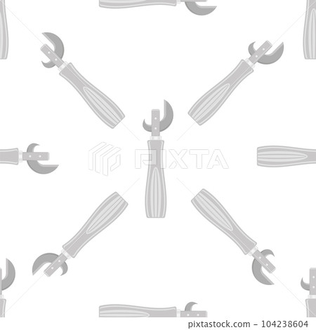 Vector Opener for Bottle Seamless Pattern Isolated on White Background 104238604
