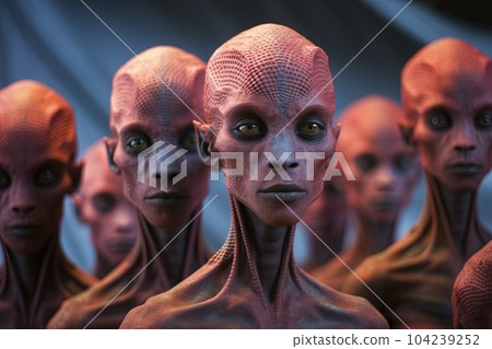 The red - skinned aliens, with their vibrant and fiery appearance, are confronted with the challenges of racial prejudice from other color - based societies illustration generative ai The red - skinned aliens, with their vibrant and fiery appearance, are confronted with the challenges of racial prejudice from other color - based societies illustration generative ai 104239252