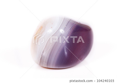 Macro mineral stone Agate Botswana gray on white background Macro mineral stone Agate Botswana gray on white background 104240103