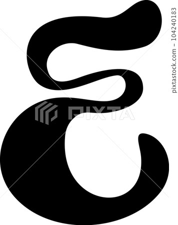 Display liquid vector font letter E alphabet. capital letter Typeface abc element for social media, web design, poster, banner, greeting card Display liquid vector font letter E alphabet. capital letter Typeface abc element for social media, web design, poster, banner, greeting card 104240183