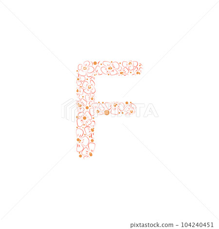 Flower Alphabet of the English language - letter - 104240451