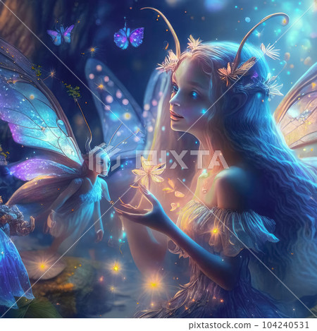 Magical country where fabulous fairies live 104240531