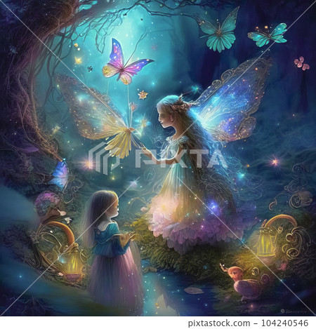 Magical country where fabulous fairies live Magical country where fabulous fairies live 104240546