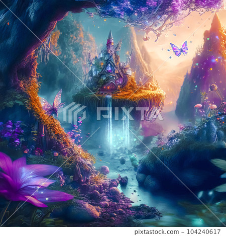 Magical country where fabulous fairies live Magical country where fabulous fairies live 104240617