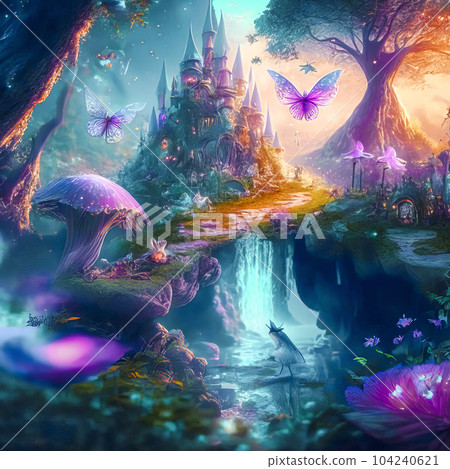 Magical country where fabulous fairies live Magical country where fabulous fairies live 104240621