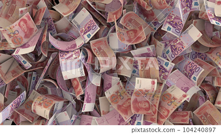 Full screen money currency background finance illustration euro chinese yuan Full screen money currency background finance illustration euro chinese yuan 104240897