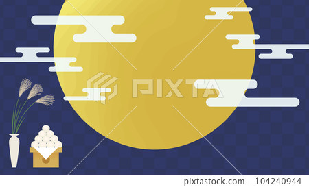 Image illustration of the full moon and moon viewing 104240944