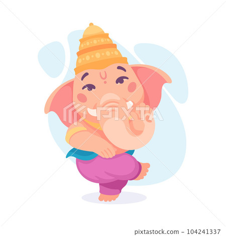 Ancient Indian Hindu Ganesha God and Deity Vector Illustration Ancient Indian Hindu Ganesha God and Deity Vector Illustration 104241337