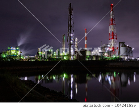 Factory night view Aboshi, Himeji City, Hyogo Prefecture Factory night view Aboshi, Himeji City, Hyogo Prefecture 104241659