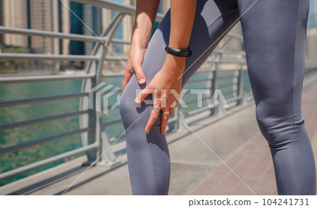 City Running - asian woman runner , Dubai marina urban City Running - asian woman runner , Dubai marina urban 104241731