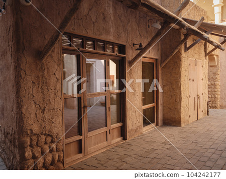 Al seef-old historical district with traditional Arabic architecture. Al seef-old historical district with traditional Arabic architecture. 104242177