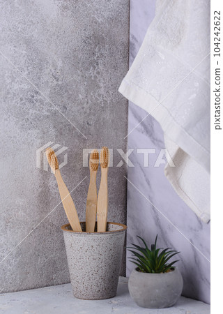 Bamboo toothbrush, zero waste care products Bamboo toothbrush, zero waste care products 104242622