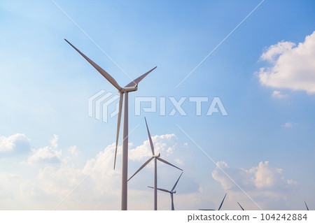 Renewable energy engineer working on wind turbine Renewable energy engineer working on wind turbine 104242884