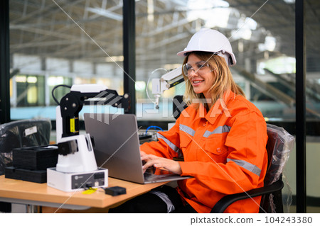 Engineer technician working and operating in training program Engineer technician working and operating in training program 104243380