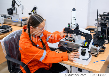 Engineer technician working and operating in training program Engineer technician working and operating in training program 104243383