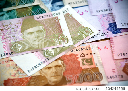 Currency notes in Pakistani Rupees Currency notes in Pakistani Rupees 104244566