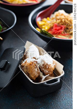Asian style fried donuts with powdered sugar Asian style fried donuts with powdered sugar 104246528