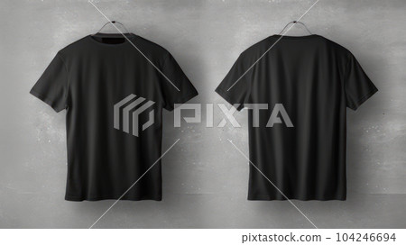 T-shirt back and front view. Generative AI 104246694