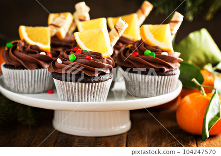 Chocolate orange cupcakes for Christmas Chocolate orange cupcakes for Christmas 104247570