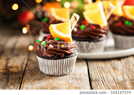 Chocolate orange cupcakes for Christmas Chocolate orange cupcakes for Christmas 104247574