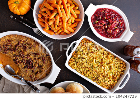 All traditional Thanksgiving side dishes 104247729