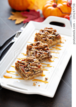 Caramel pecan bars Caramel pecan bars 104247738