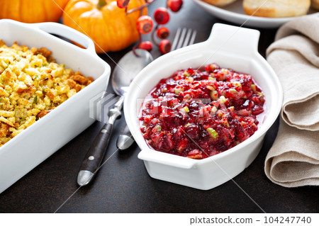 Cranberry sauce for Thanksgiving 104247740