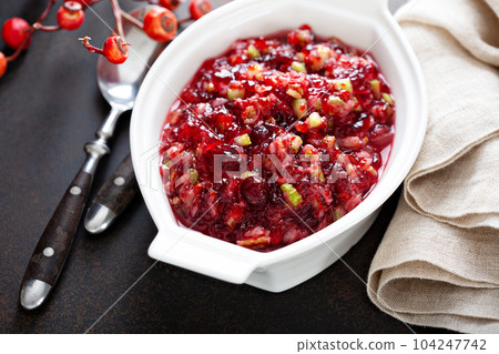 Cranberry sauce for Thanksgiving 104247742