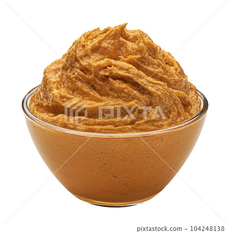 Fish pate isolated on white background, full depth of field 104248138