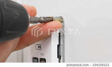 Installation of a USB Type-C socket at the head of the bed for charging devices. Installation of a USB Type-C socket at the head of the bed for charging devices. 104248322